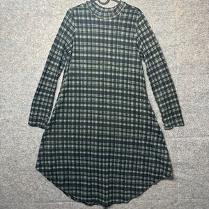 Sweet Claire Plaid Dress Long Sleeves Soft Lined Stretch Women’s Size Large